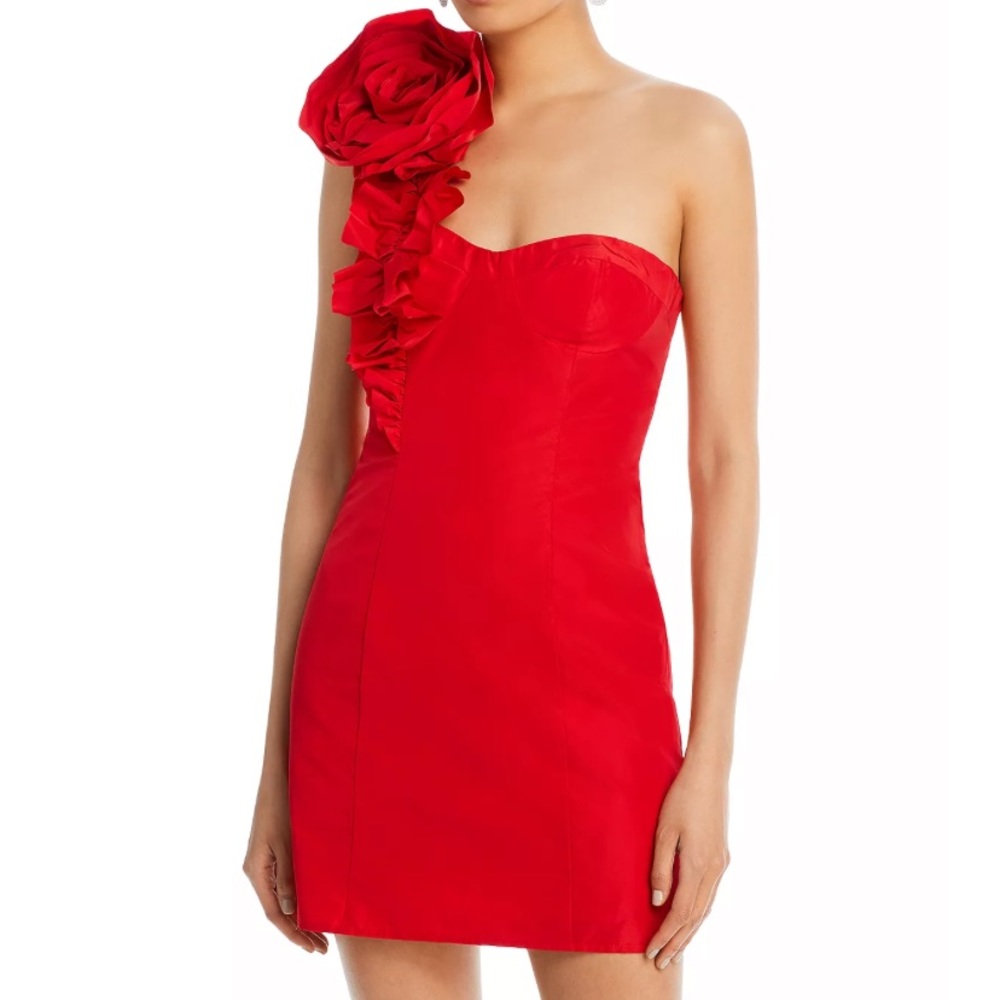 Bloomingdale’s red mini dress